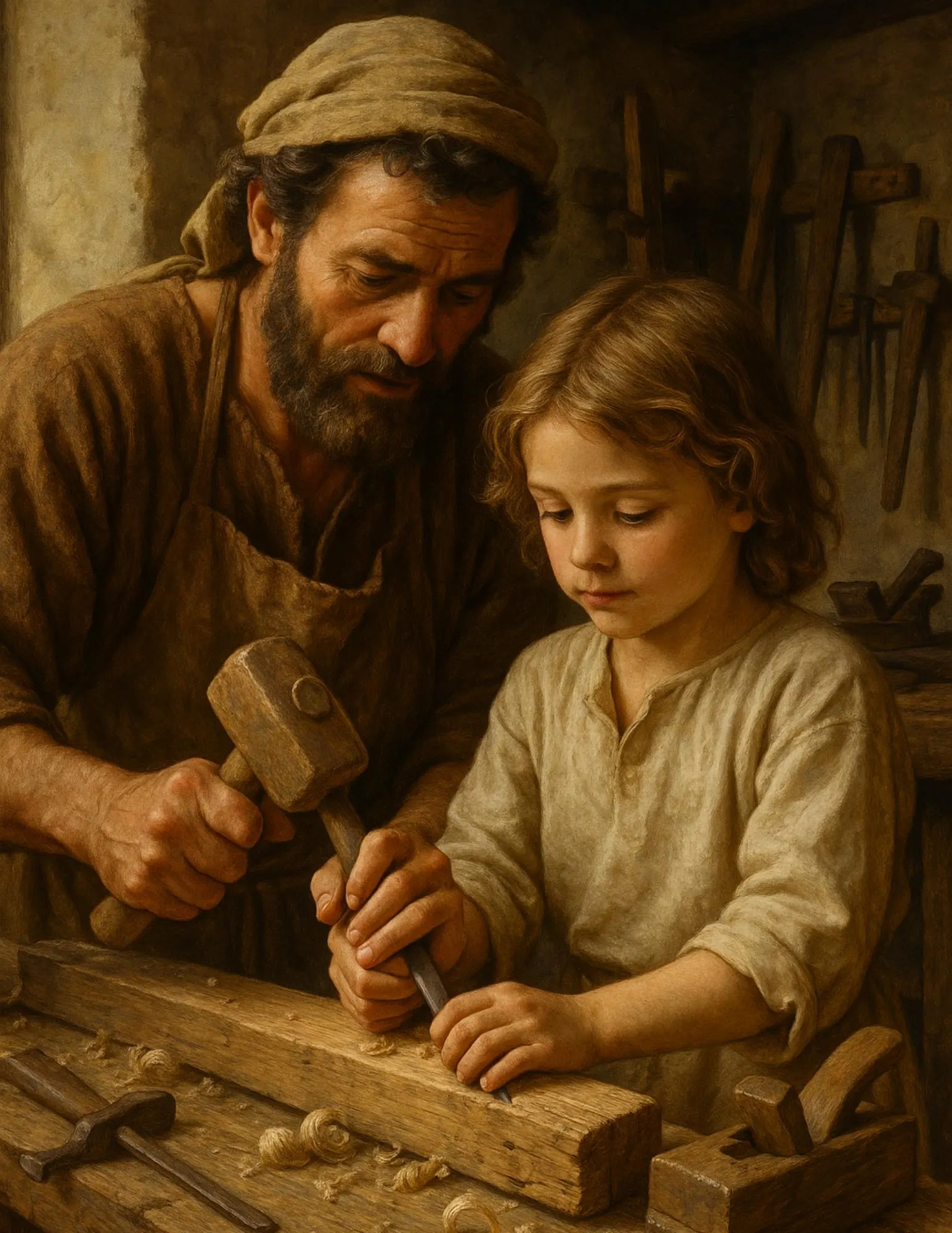 Instructor helping a student with an artwork at the studio table