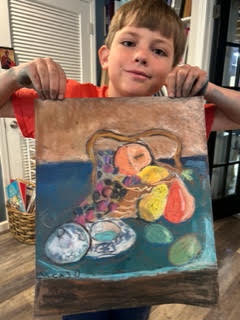 Student sketching at the Atelier